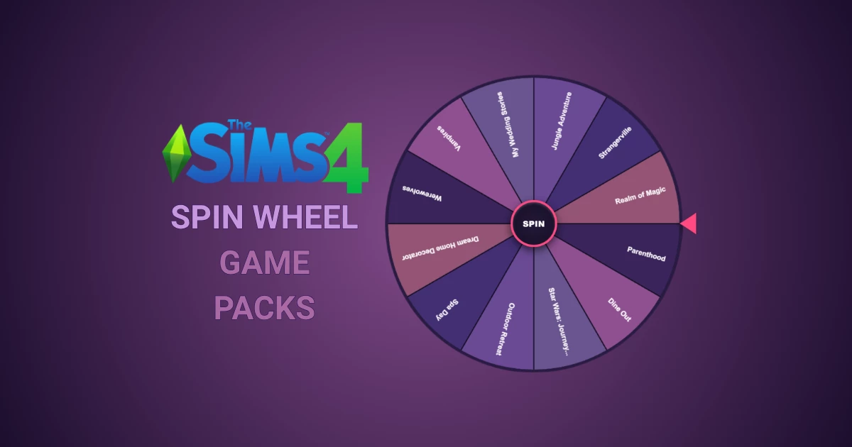 The Sims 4 Spin Wheel - Game Packs
