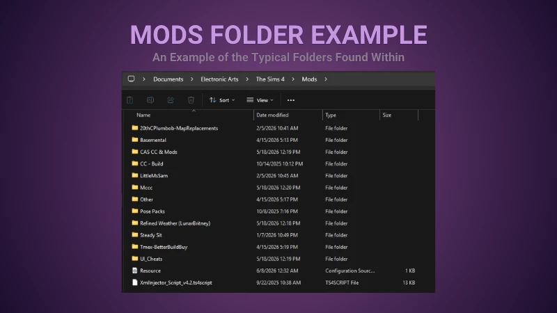 The Sims 4 Mods Folder & Files (Location & Details)