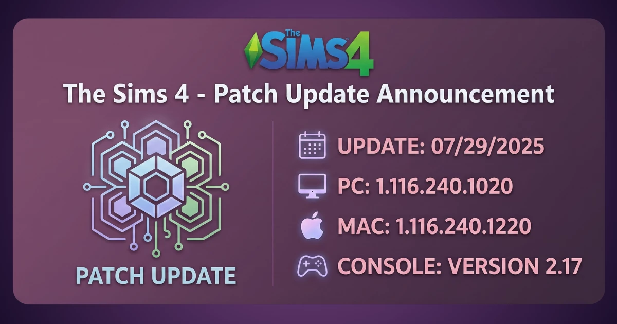 Thumbnail for The Sims 4 Patch Update: Addresses Balance System & Ailments